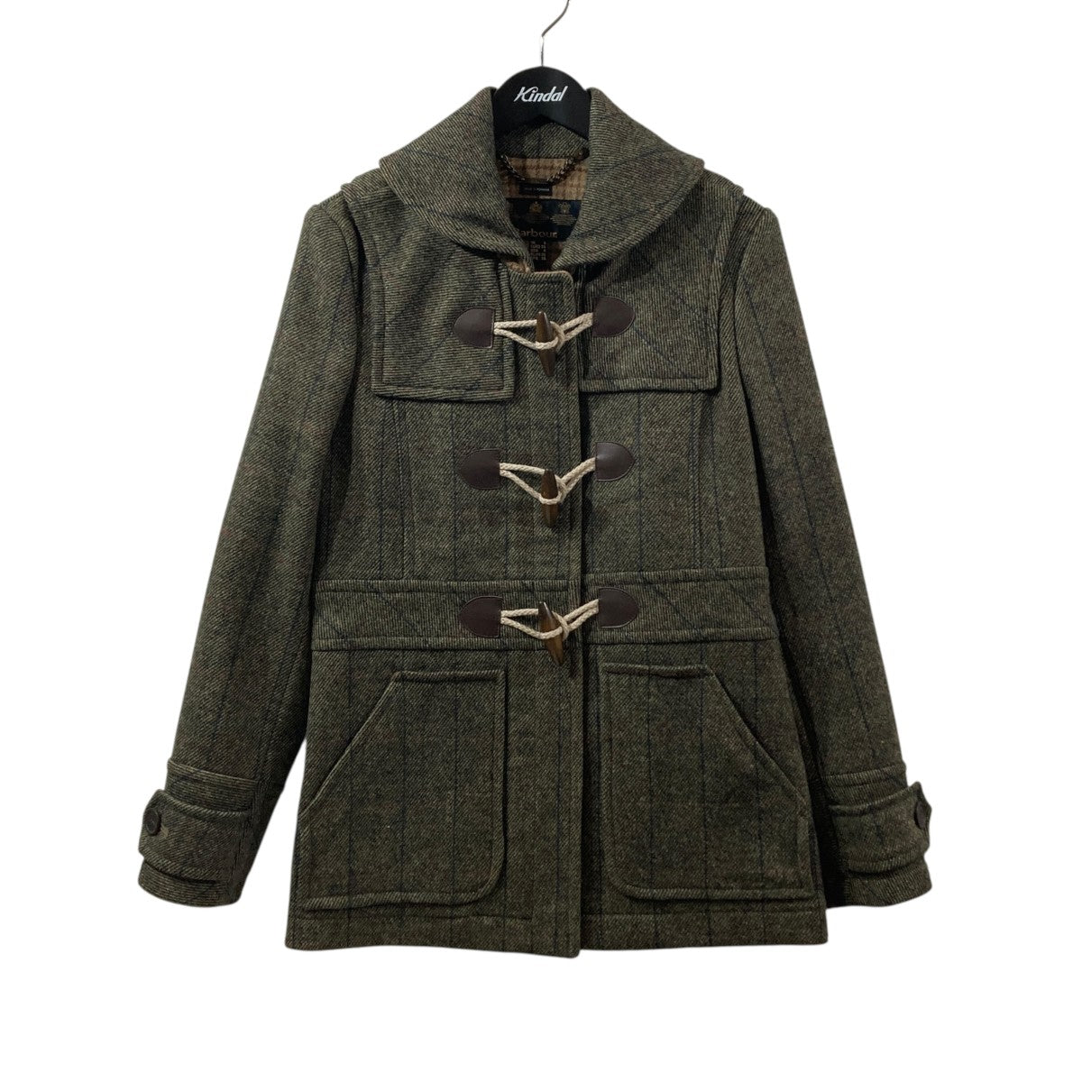 Barbour チェックショートダッフルコート1302251 古着・中古-1枚目のアイテム画像