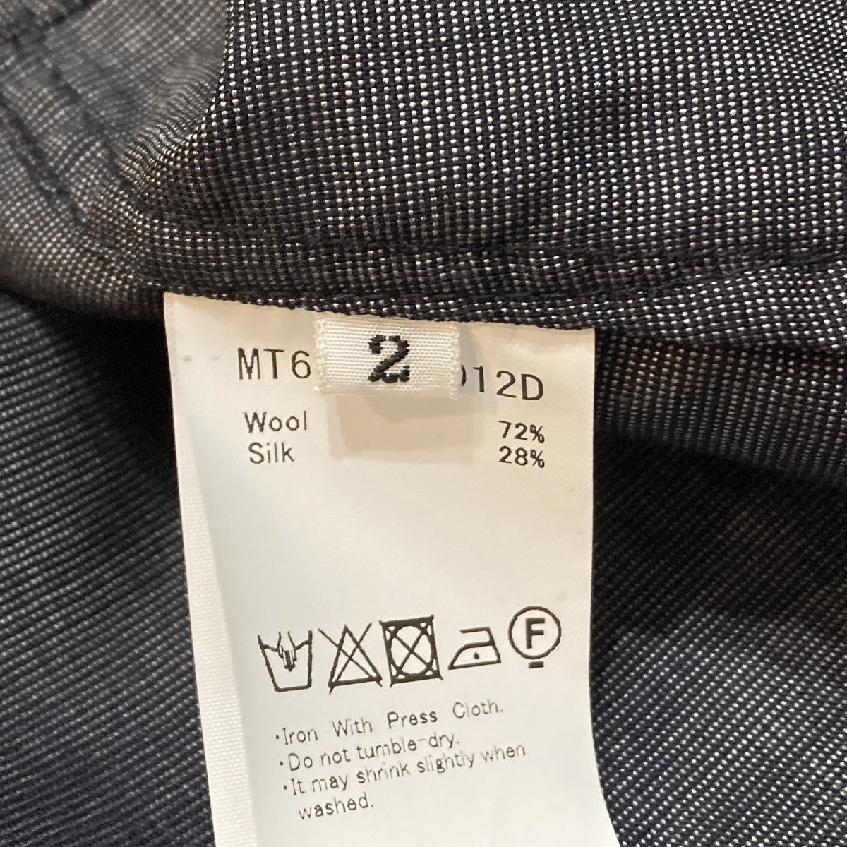 26SS折って折って JACKET H WOOL SILKジャケットMT6103-0012D