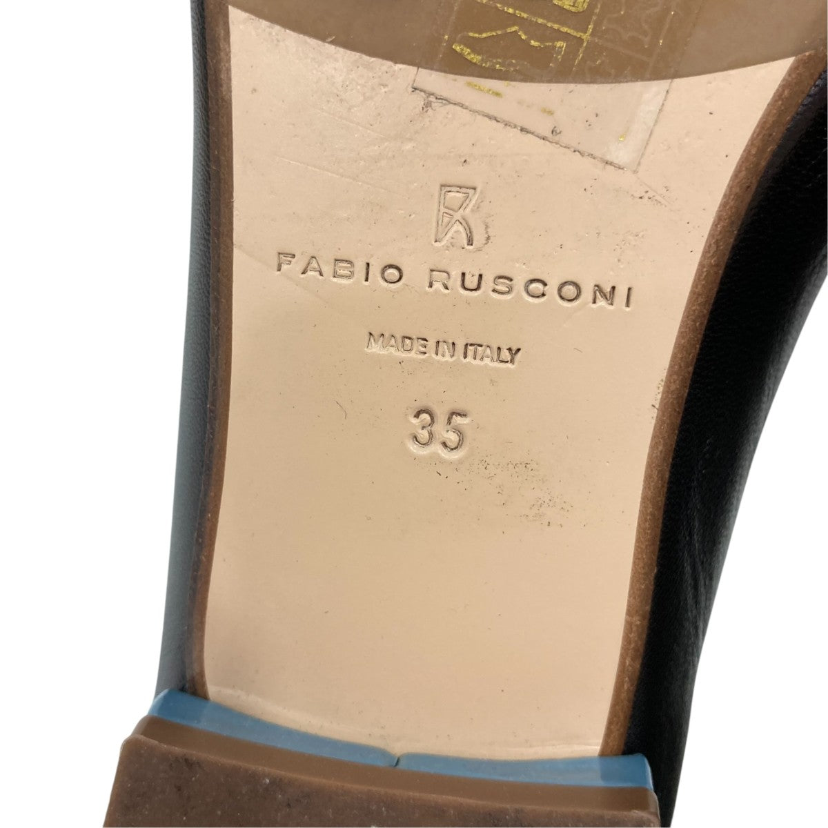 FABIO RUSCONI(ファビオルスコーニ) フラットパンプス ブラック サイズ