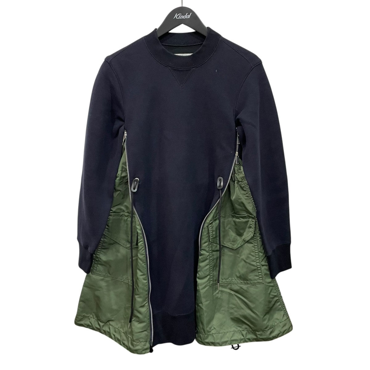sacai Spomge Sweat MA-1 Dress長袖ワンピースSCW-018 古着・中古-1枚目のアイテム画像
