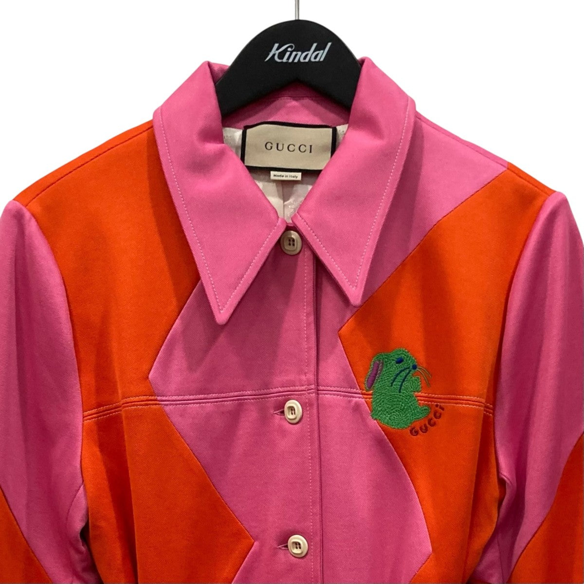 GUCCI Two Tone Pique Jacketシャツジャケット723531 古着・中古-2枚目のアイテム画像