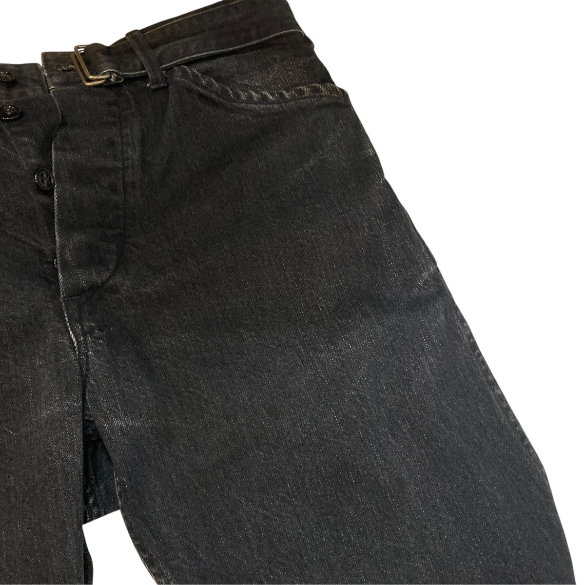 COMOLI ベルテッド デニムパンツ J03-03003 古着・中古-4枚目のアイテム画像