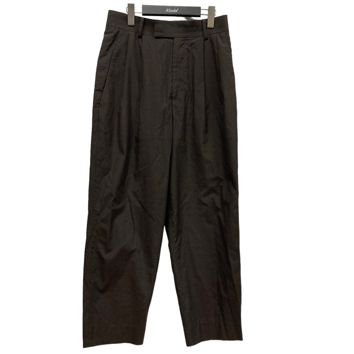 beautiful people(ビューティフルピープル) 20AW「shadow check two tuc tapered pants 」パンツ  1045105001 ブラウン サイズ 40｜【公式】カインドオルオンライン ブランド古着・中古通販【kindal】