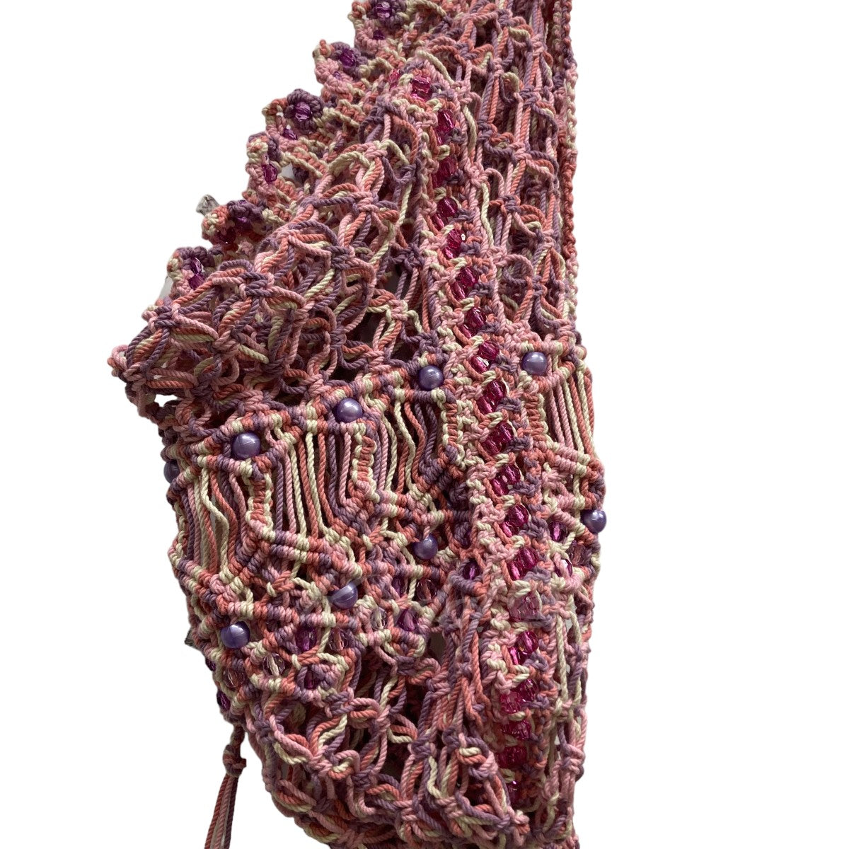 mame kurogouchi(マメクロゴウチ) 22SS 「Macrame Beaded Shoulder Bag」 マクラメショルダーバッグ