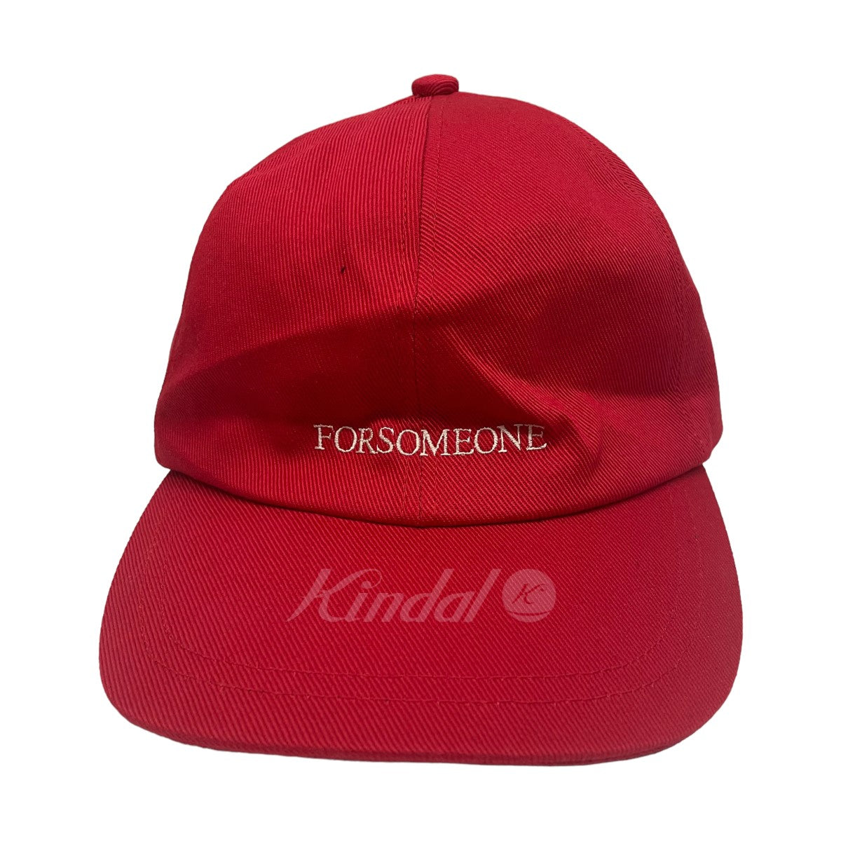 FORSOMEONE(フォーサムワン) 「TWILL LOGO CAP」 ロゴ刺繍キャップ 78000655 78000655 レッド サイズ  FREE｜【公式】カインドオルオンライン ブランド古着・中古通販【kindal】