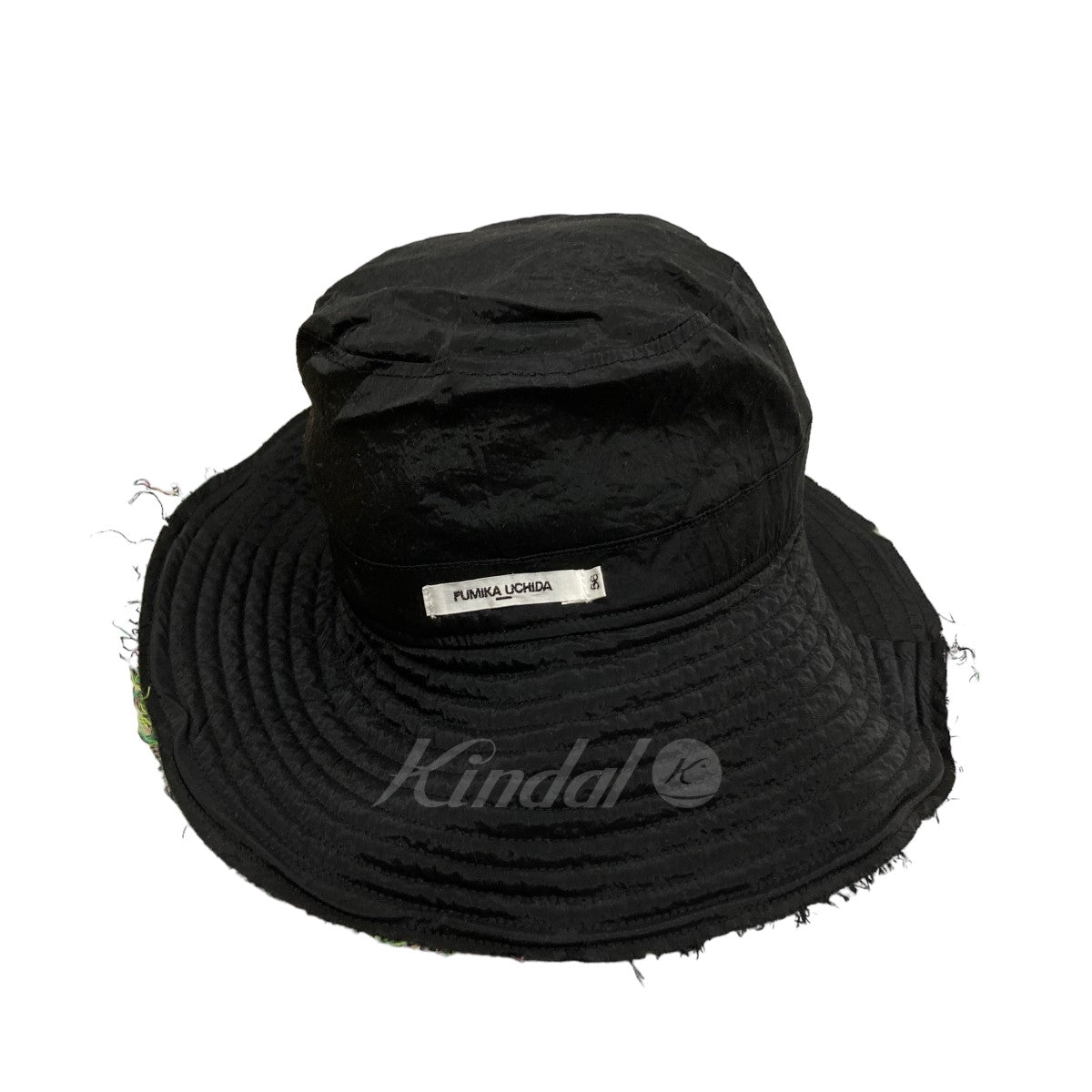 fumika UCHIDA(フミカウチダ) 「Floral Reversible BUCKET HAT」 フローラルリバーシブルバケットハット ブラック サイズ:ONE Size レディース 帽子 中古・古着