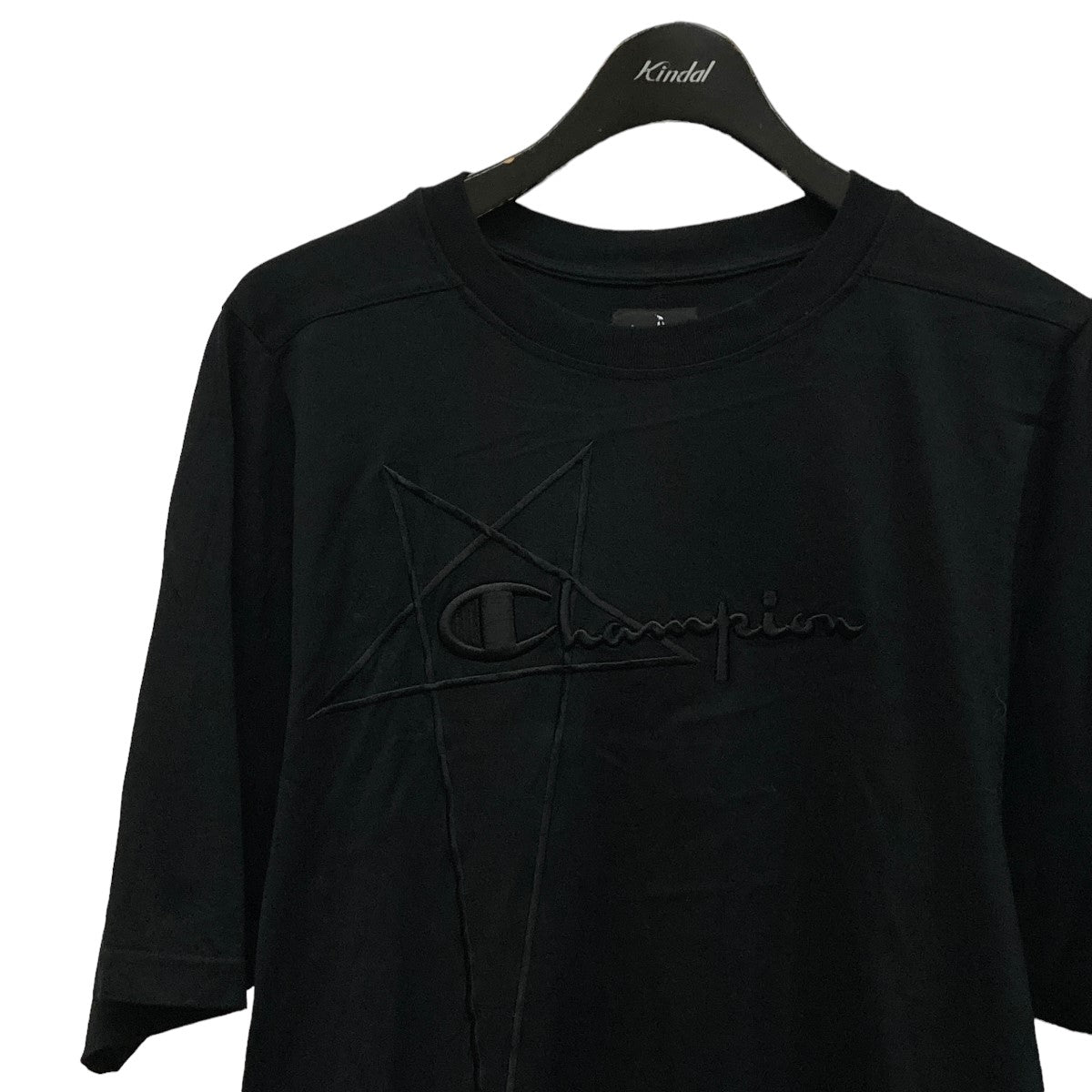 Champion×RICK OWENS(チャンピオン×リックオウエンス) 21SSフロント刺しゅうジャンボTシャツCM21S0010-216762