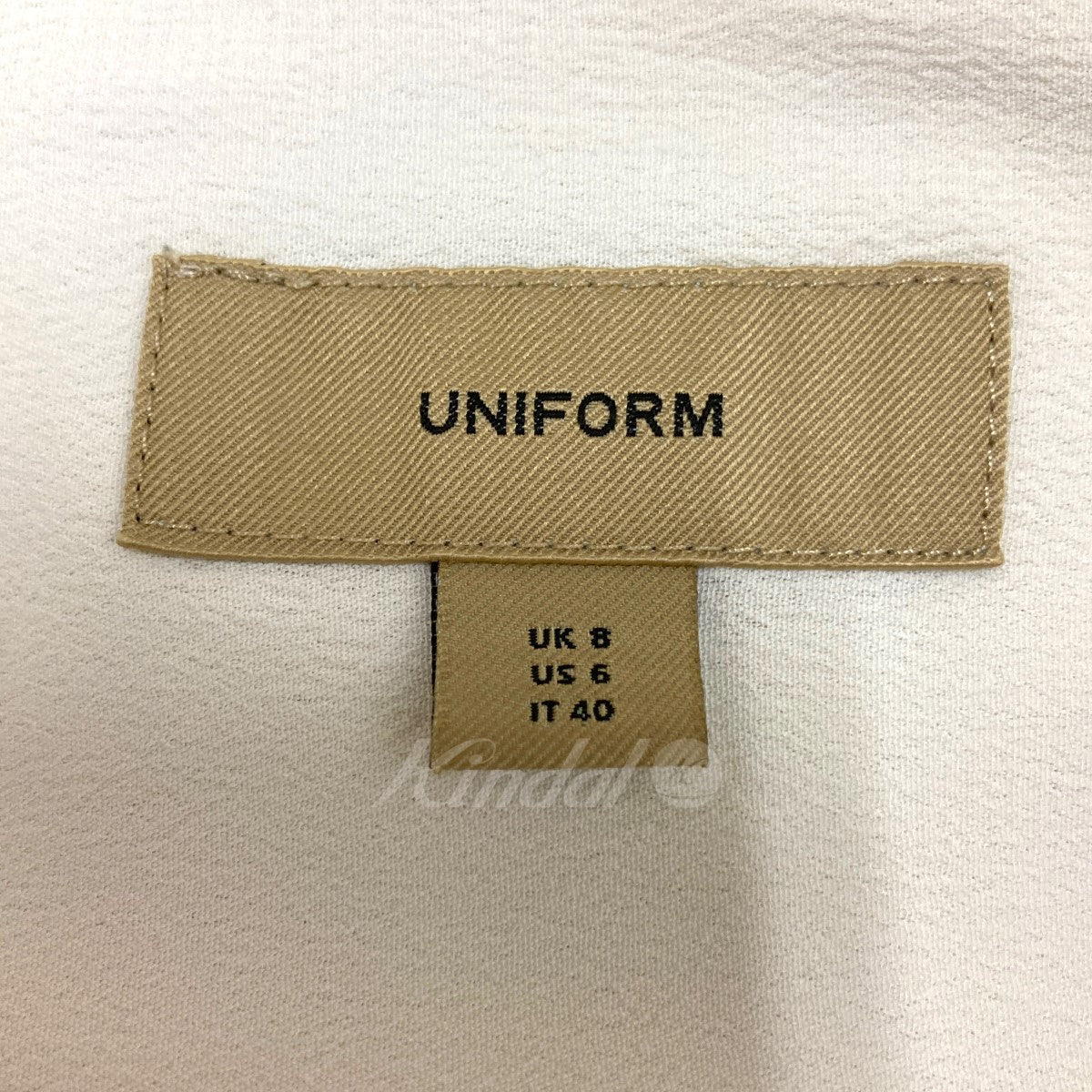 UNIFORM アセテートシルクパールボタンシャツ 8011378
