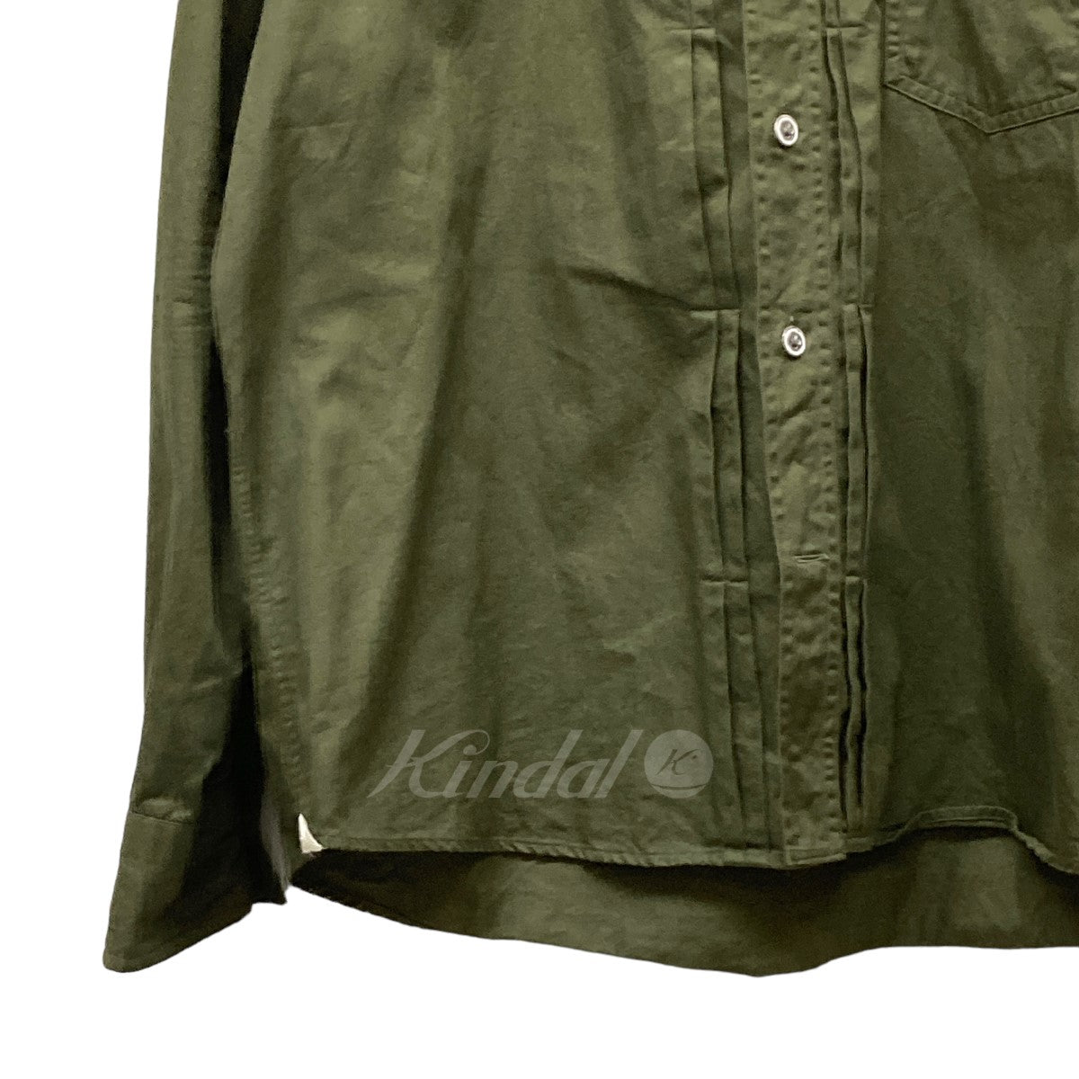 giannetto(ジャンネット) フロントタックシャツ オリーブ サイズ XL