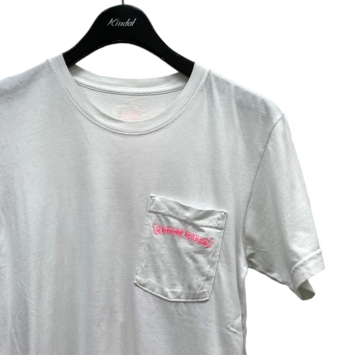 CHROME HEARTS(クロムハーツ) NEON PINK STRIPE LOGO TEE2212-304-0788