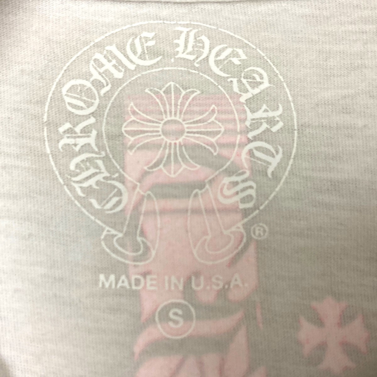 CHROME HEARTS(クロムハーツ) NEON PINK STRIPE LOGO TEE2212-304-0788 2212-304-0788  ホワイト サイズ S｜【公式】カインドオルオンライン ブランド古着・中古通販【kindal】