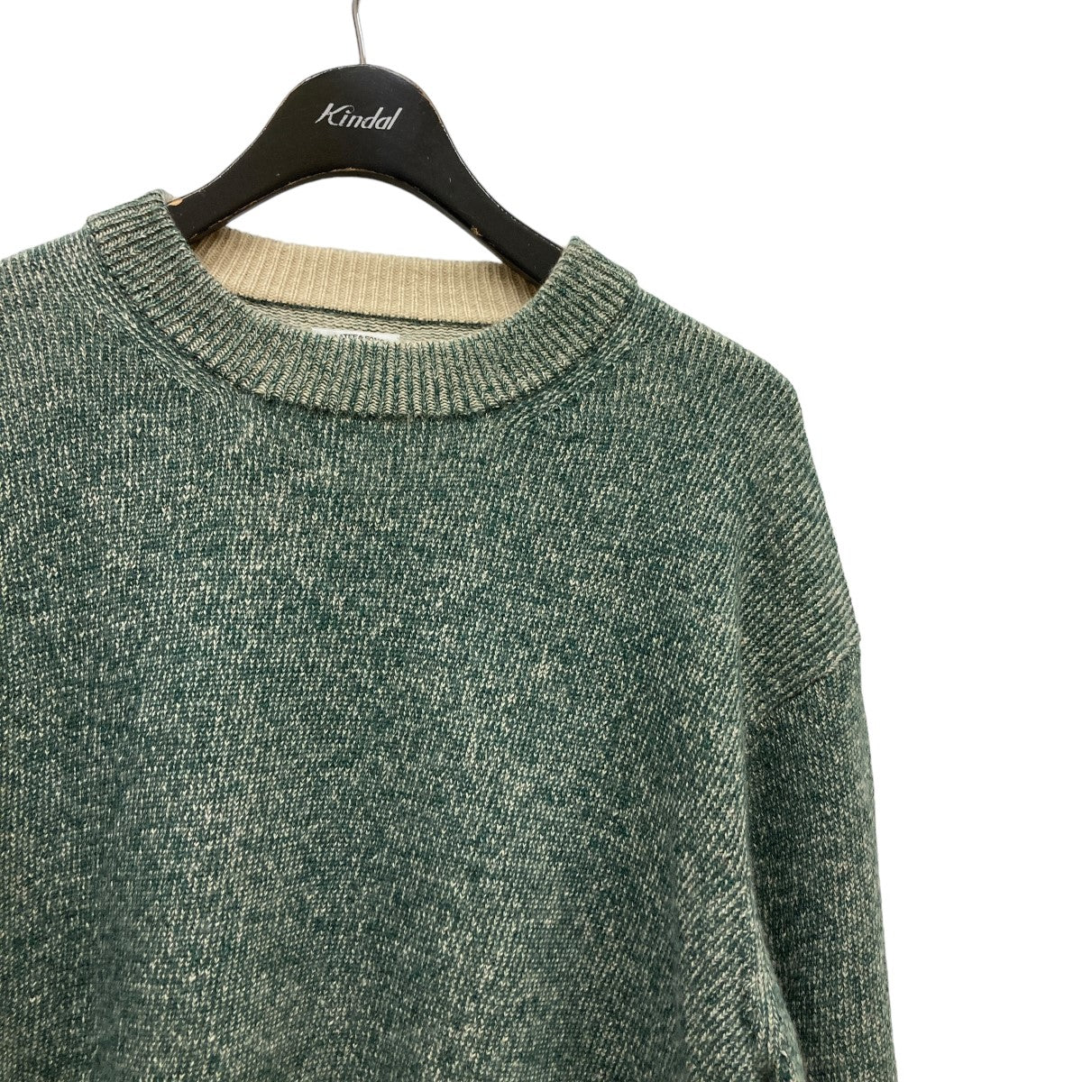 MAATEE＆SONS(マーティーアンドサンズ) 強撚SHETLAND×アマ撚りCashemere二重ヒョットコ P O  SWEATERクルーネックニットMT2303-0104