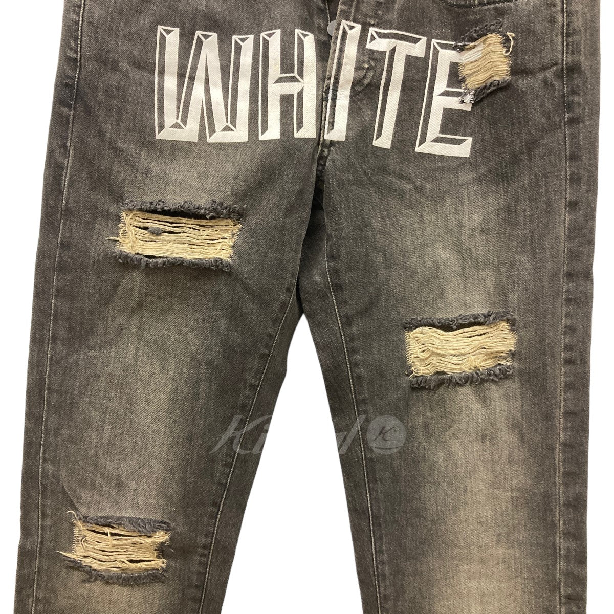 OFFWHITE(オフホワイト) クラッシュデニムパンツ