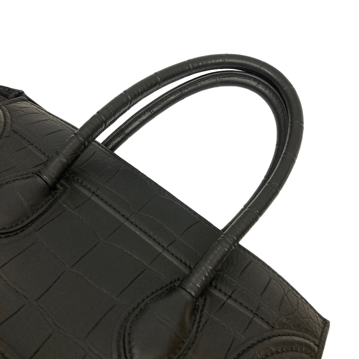 CELINE(セリーヌ) ラゲージ ファントムクロコ型押しトートバッグ F-PA-0142 ブラック サイズ ONE  SIZE｜【公式】カインドオルオンライン ブランド古着・中古通販【kindal】