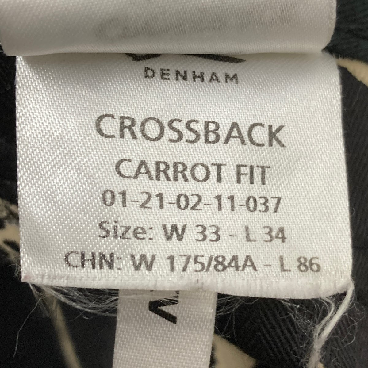 Denham(デンハム) CROSSBACK MIJZIGBKV 参考価格 \50，600クロスバック キャロットフィットデニムパンツ01-21-02-11-037  01-21-02-11-037 ブラック サイズ L｜【公式】カインドオルオンライン ブランド古着・中古通販【kindal】