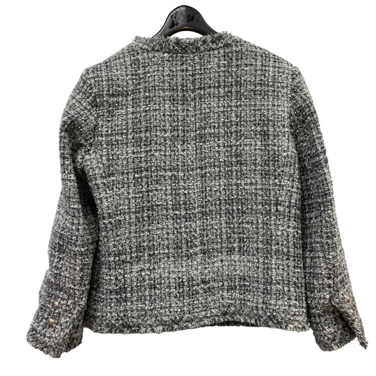 24SS｢NO COLLAR SHORT JK TWEED｣ ツイードジャケット