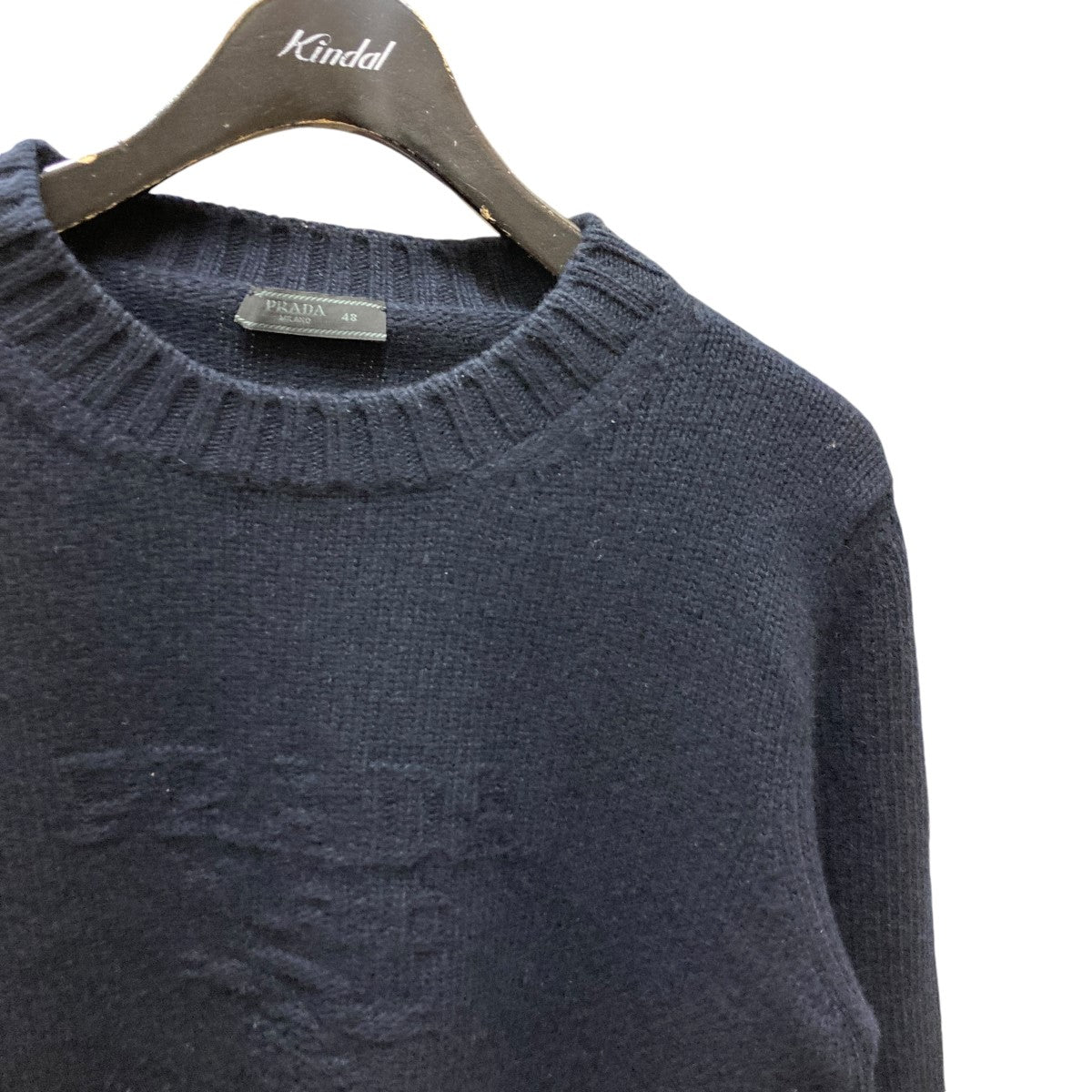 PRADA(プラダ) ウールカシミヤロゴニットUMB645 UMB645 ネイビー 