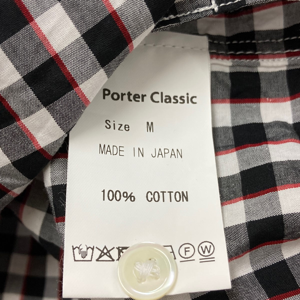 Porter Classic(ポータークラシック) KEROUAC GINGHAM CHECK SHIRT半袖チェックシャツ