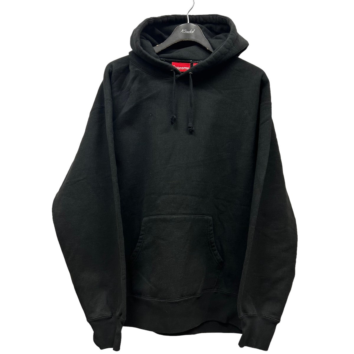 Supreme(シュプリーム) 22AWSatin Applique Hooded Sweatshirtバックロゴフーデッドパーカー ブラック サイズ  L｜【公式】カインドオルオンライン ブランド古着・中古通販【kindal】