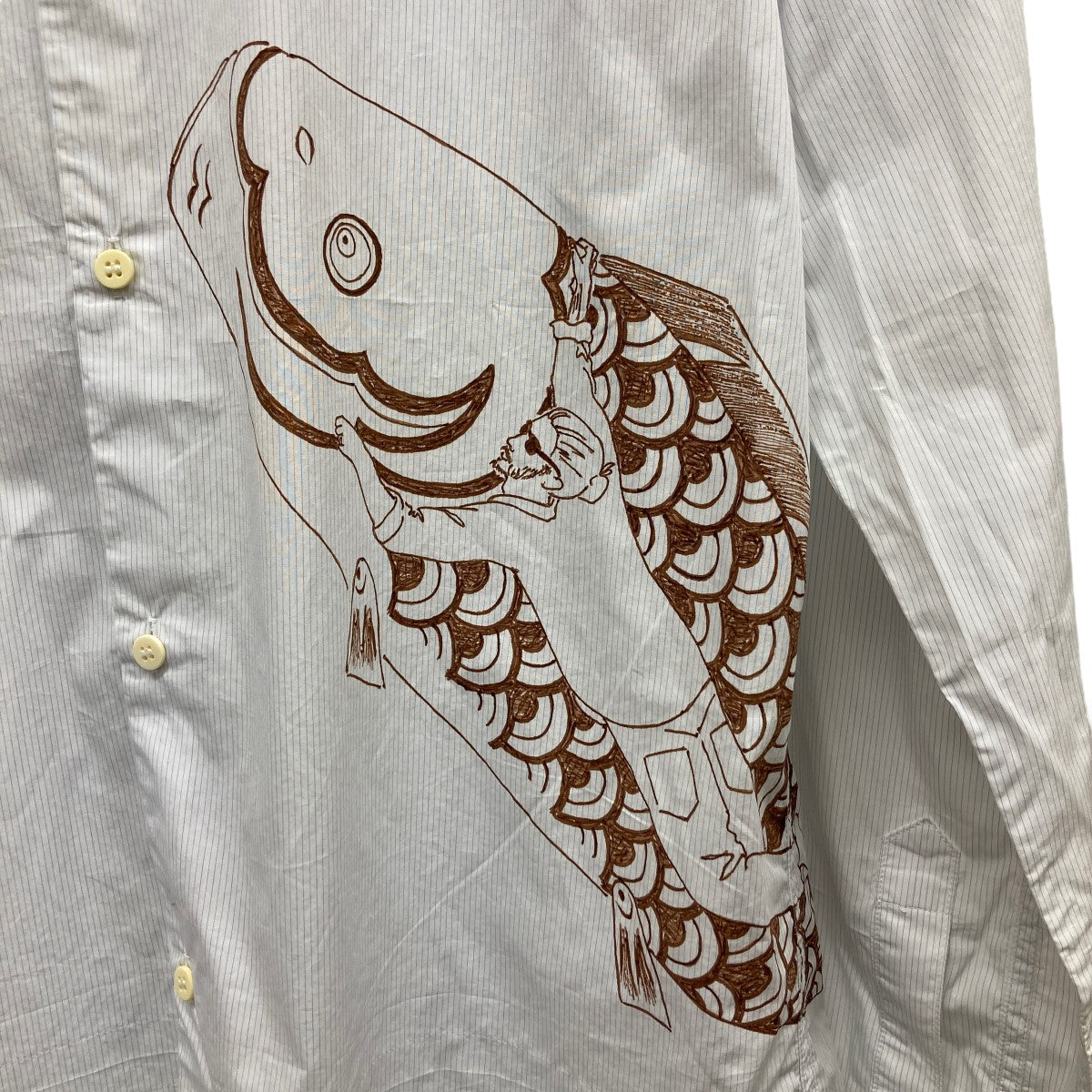 17AWLongrider Shirt KOI KOI H．P．ストライプ鯉プリントシャツ0117205011013