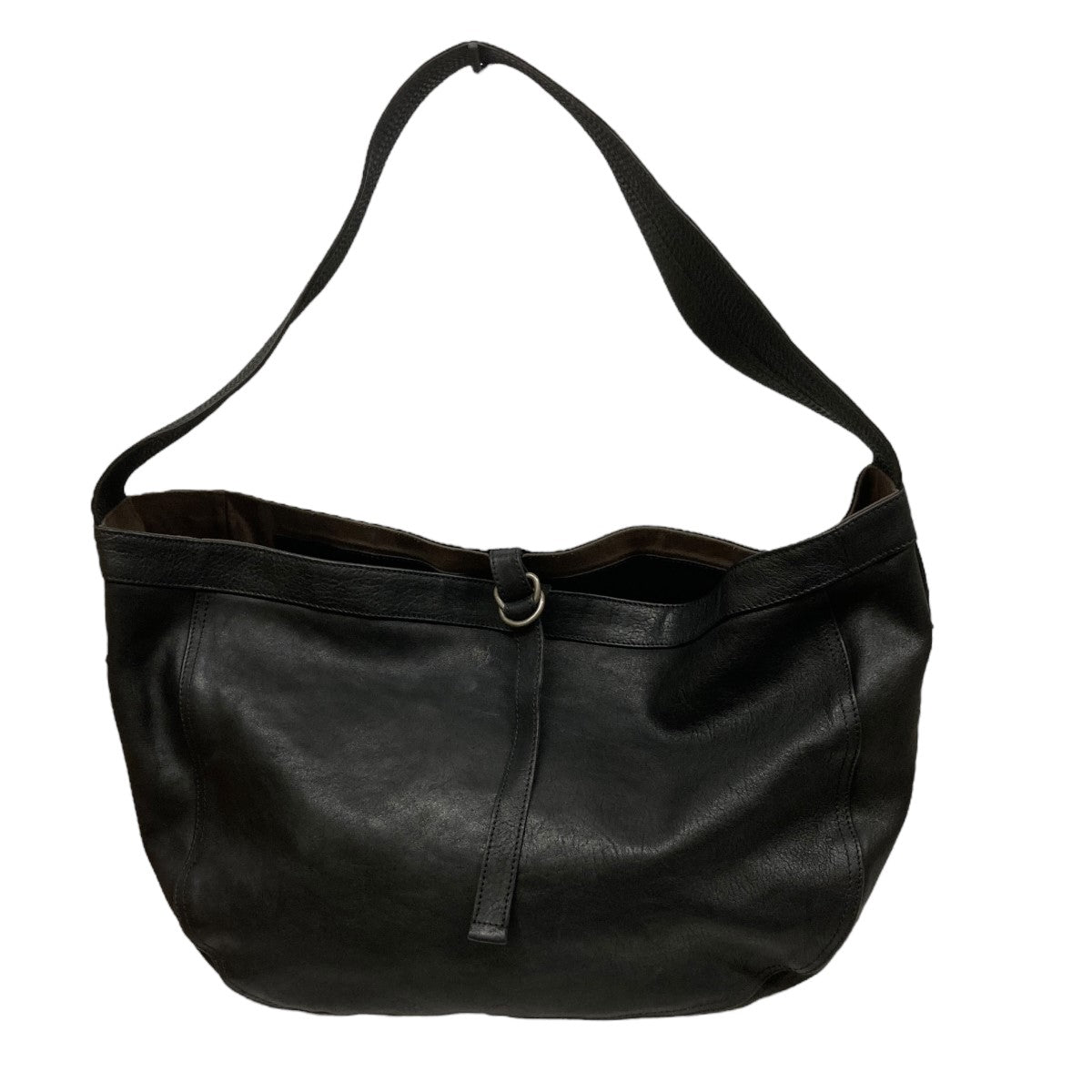 Newsboy Bag Horse Leather Black Lot．004レザーショルダーバッグ