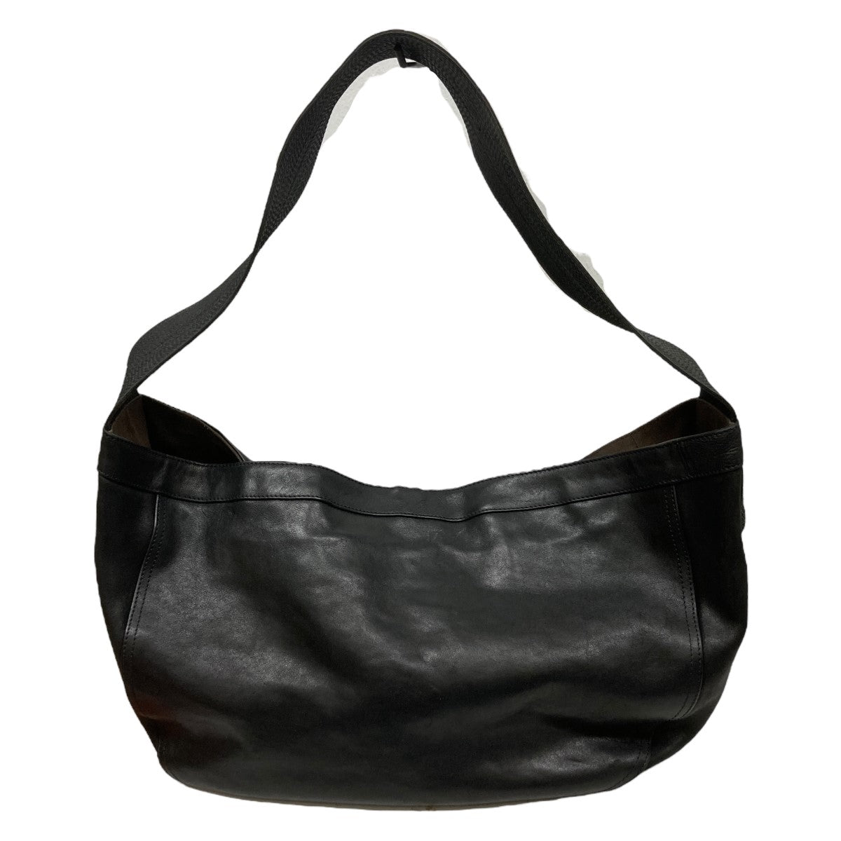 Newsboy Bag Horse Leather Black Lot．004レザーショルダーバッグ
