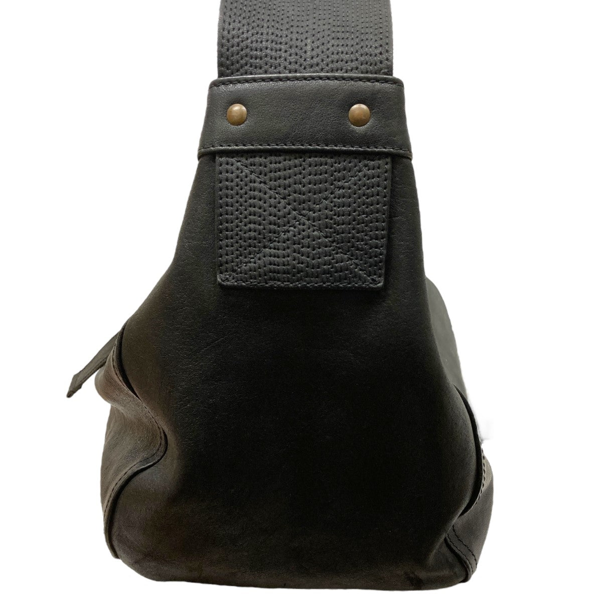 Newsboy Bag Horse Leather Black Lot．004レザーショルダーバッグ