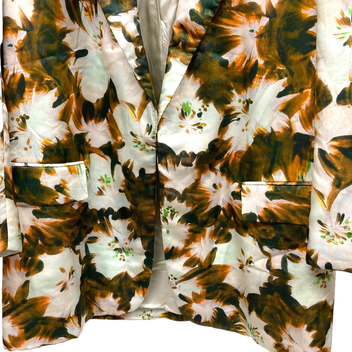 DRIES VAN NOTEN(ドリスヴァンノッテン) 花柄シルクテーラード  