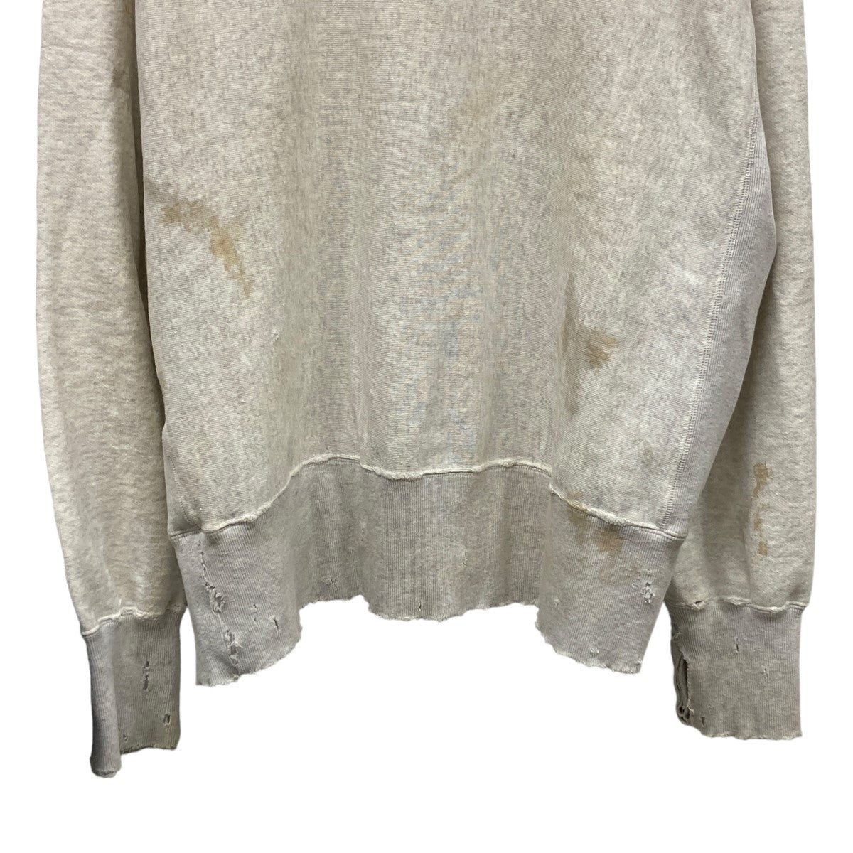 ANCELLM(アンセルム) CREWNECK SWEAT SHIRTクルーネックダメージ加工スウェットANC-CT17-A