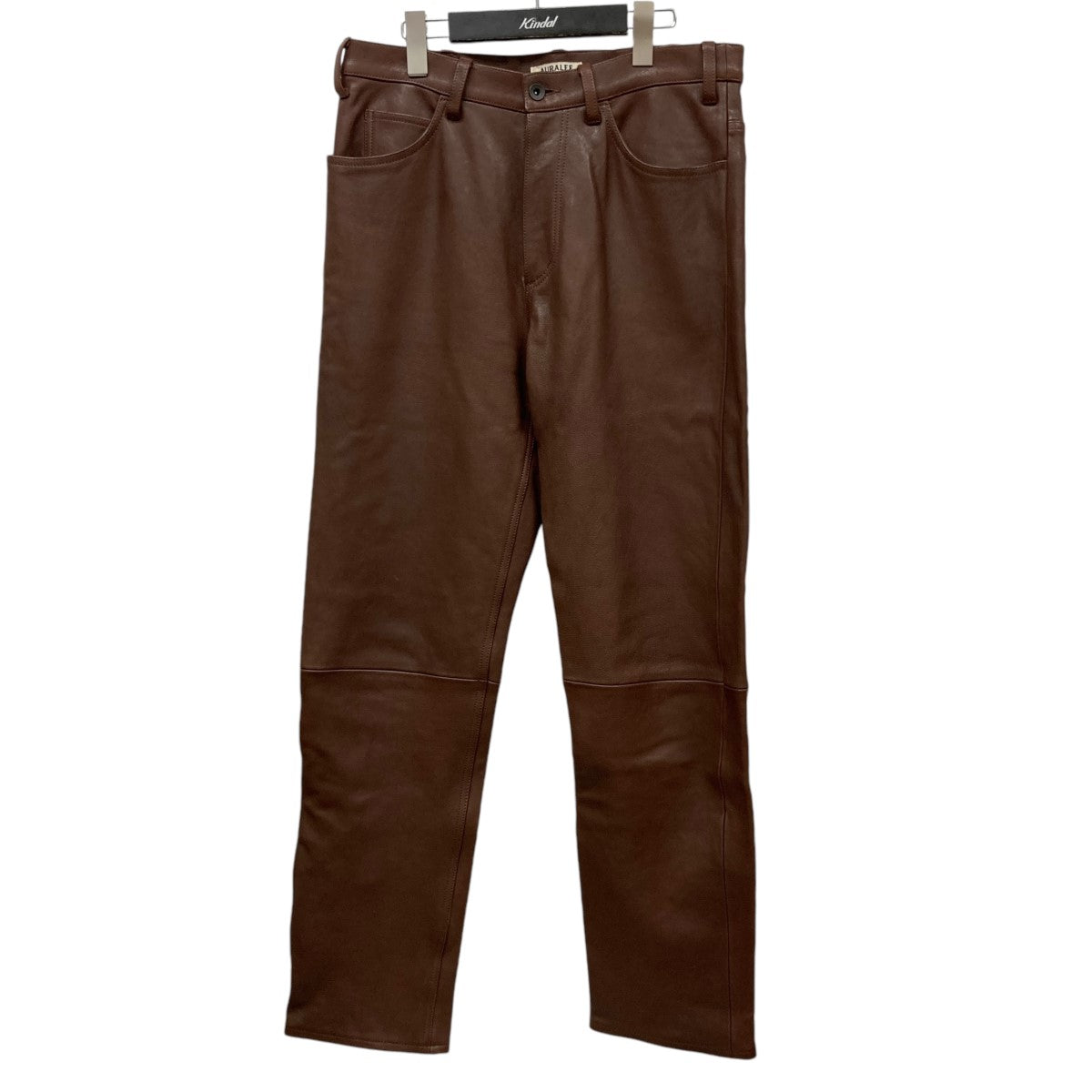 AURALEE(オーラリー) 22AWHEAVY LAMB LEATHER PANTSラムレザーパンツA22AP01AL A22AP01AL ブラウン  サイズ 4｜【公式】カインドオルオンライン ブランド古着・中古通販【kindal】