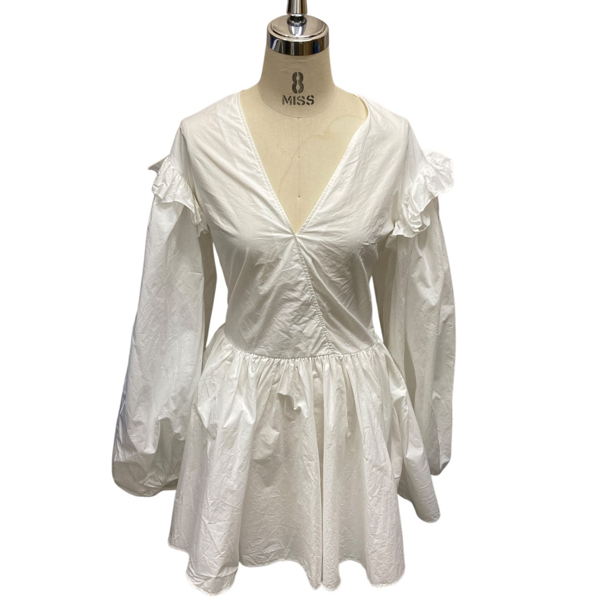 Patou ボリュームスリーブVネックワンピースDR0920017001W 古着・中古-1枚目のアイテム画像