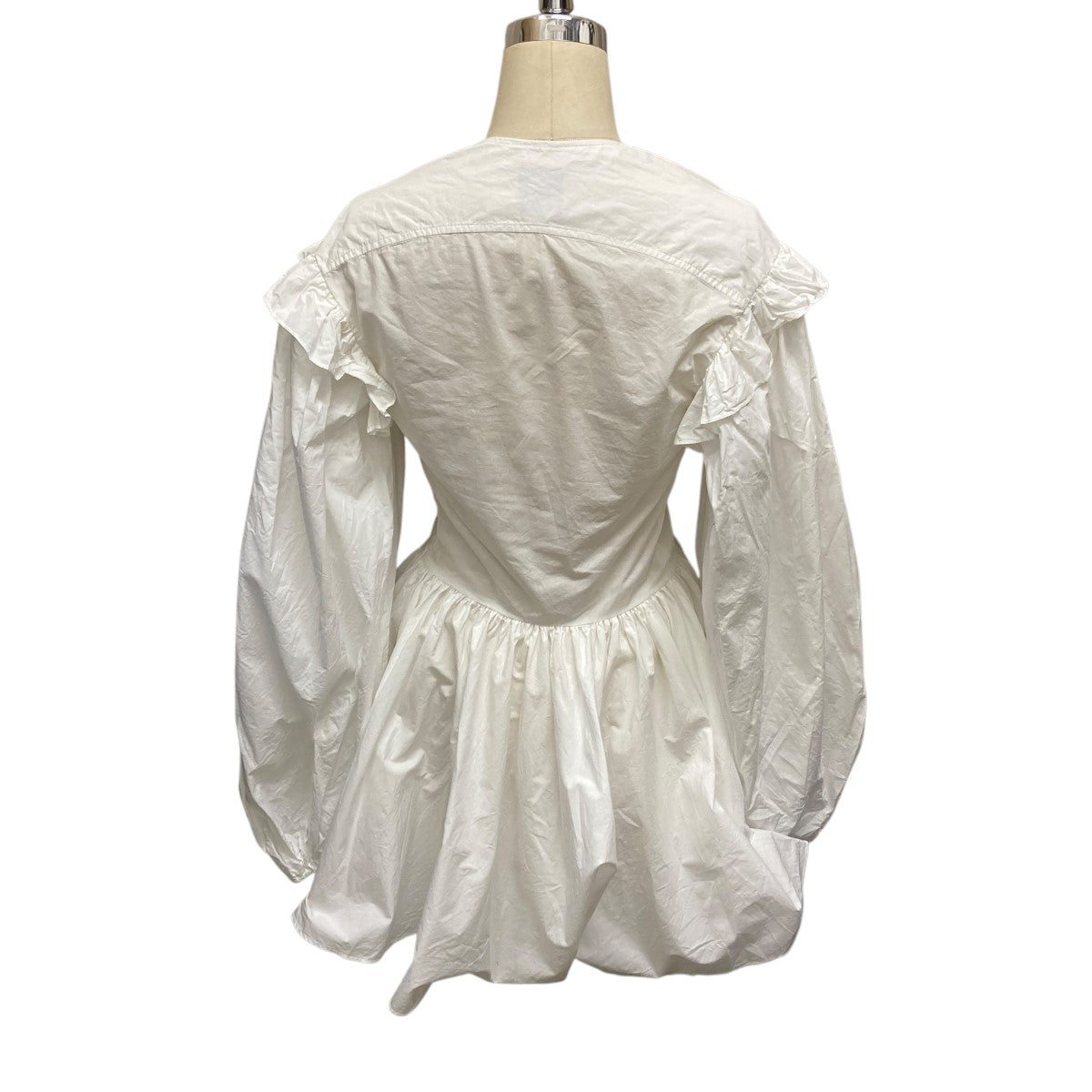 Patou ボリュームスリーブVネックワンピースDR0920017001W 古着・中古-2枚目のアイテム画像