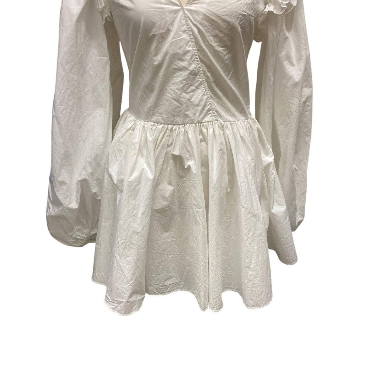 Patou ボリュームスリーブVネックワンピースDR0920017001W 古着・中古-5枚目のアイテム画像