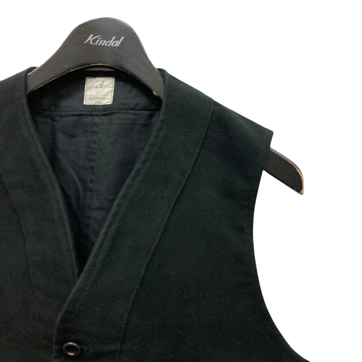 ANATOMICA(アナトミカ) SAGAN VEST ENGLISH MOLESKINモールスキンベスト ブラック サイズ  L｜【公式】カインドオルオンライン ブランド古着・中古通販【kindal】