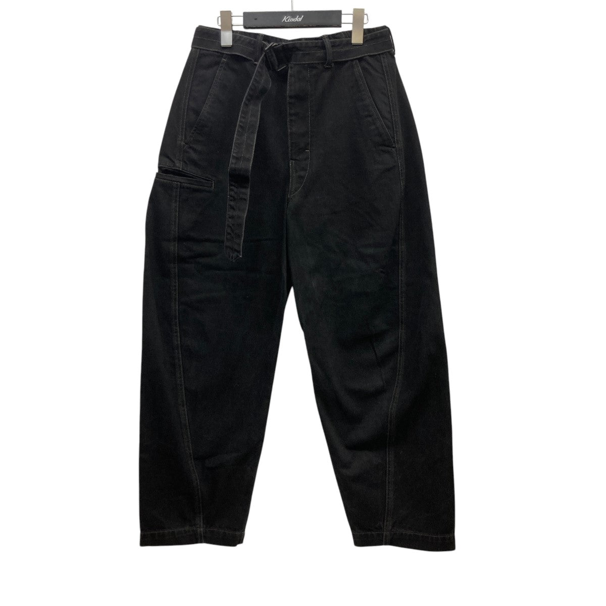 LEMAIRE ルメール リラックスボリュームパンツ ポケット 黒 LEMAIRE -Relaxed Pants(WASHED COTTON SILK)- :BLACK