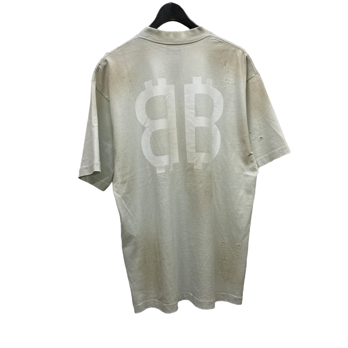 BALENCIAGA Tシャツ ダメージ加工のアクセントが映える一着 BALENCIAGA(バレンシアガ) ダメージ加工プリントTシャツ739784