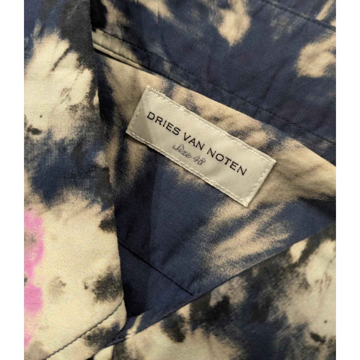 DRIES VAN NOTEN(ドリスヴァンノッテン) 19AWタイダイシャツ ネイビー