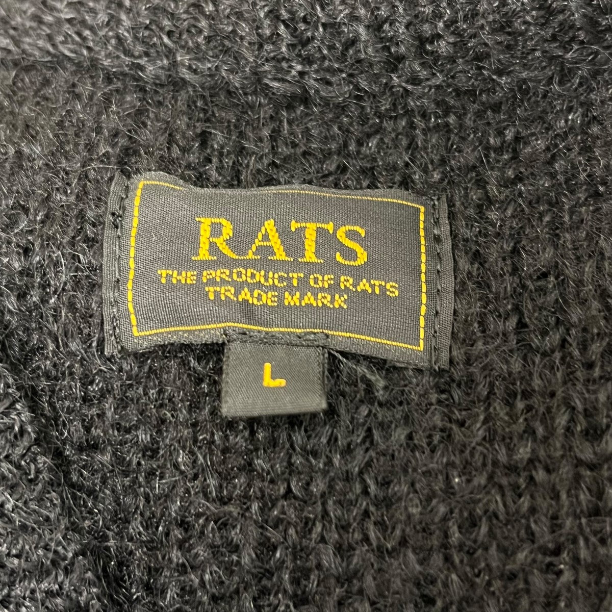 RATS(ラッツ) NATIVE MOHAIR KNIT CARDIGANネイティブ柄モヘア混カーディガン21'RN-1009 21'RN-1009  ブラック×レッド サイズ L｜【公式】カインドオルオンライン ブランド古着・中古通販【kindal】