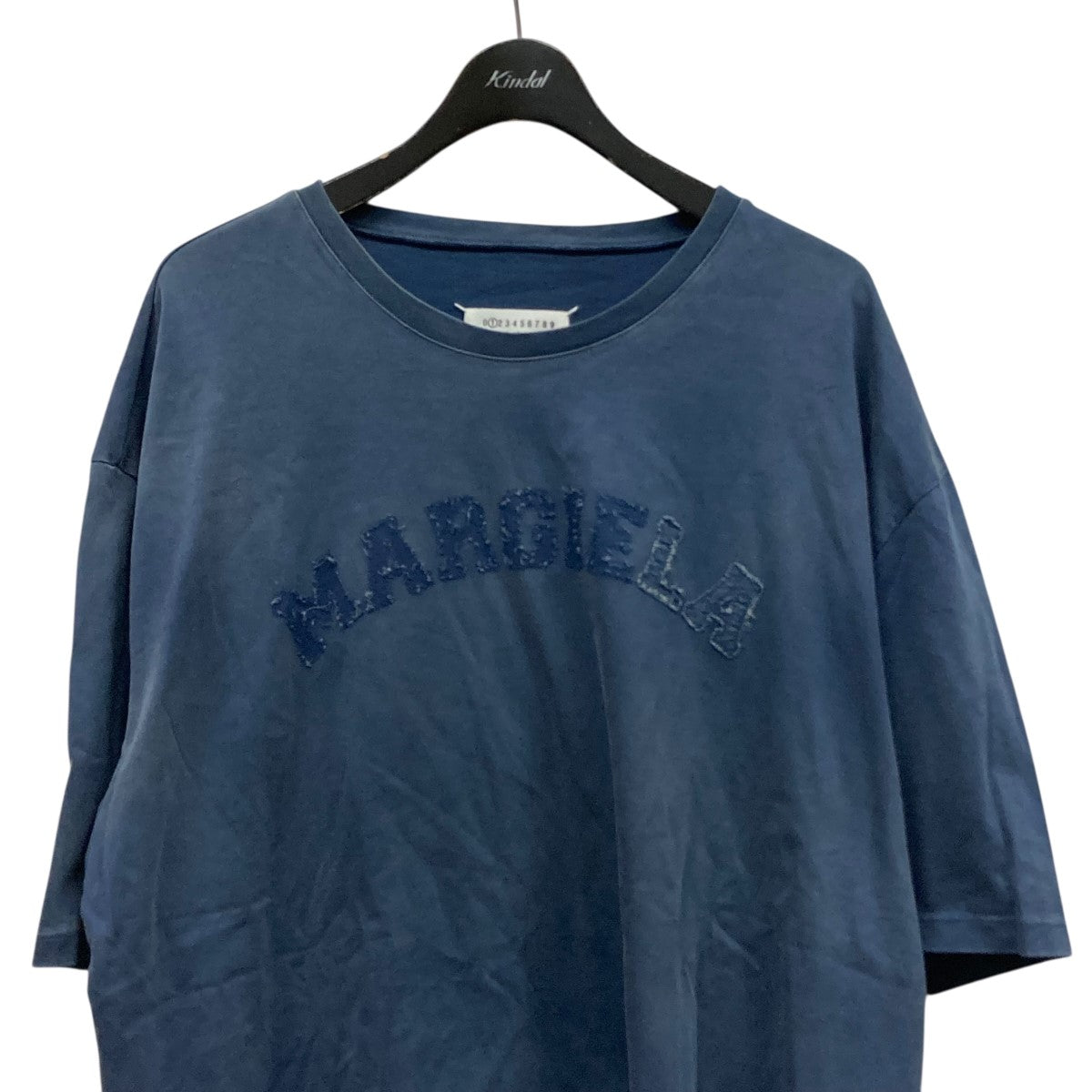 【18％OFF】 新品 M 17619 青 ブルー Tシャツ ブランドロゴ マルジェラ 23ss トップス