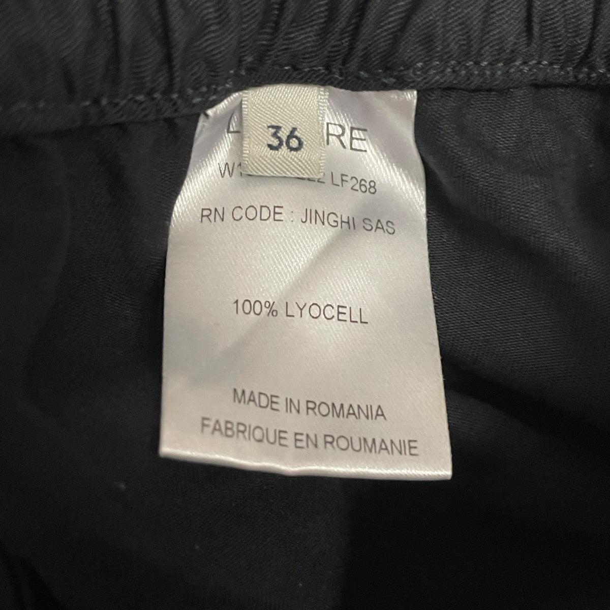 LEMAIRE ブラック パンツ 34サイズ LEMAIRE(ルメール) イージーパンツW183 PA222 LF268 W183 PA222