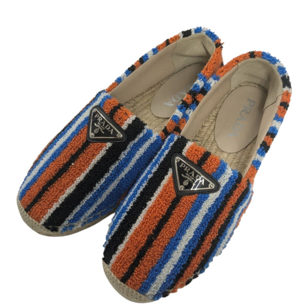 PRADA(プラダ) テリークロスエスパドリーユ マルチカラー サイズ 37