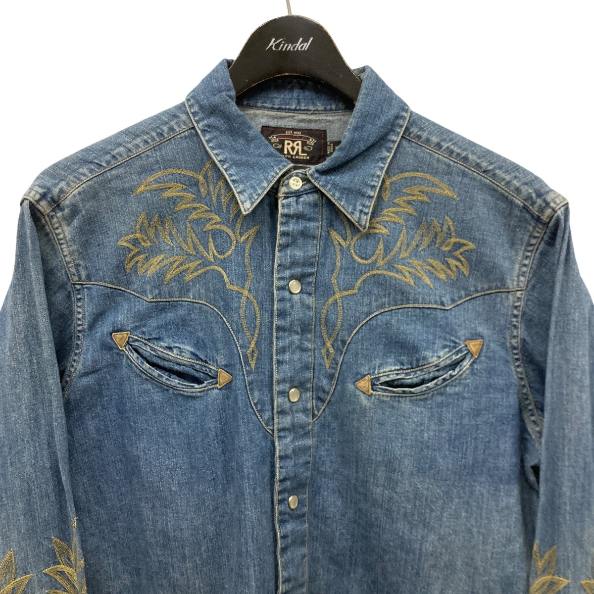 RRL(ダブルアールエル) 刺しゅうデニムウエスタンシャツHS-RL-GM RRL(ダブルアールエル) 刺しゅうデニムウエスタンシャツHS-RL-GM