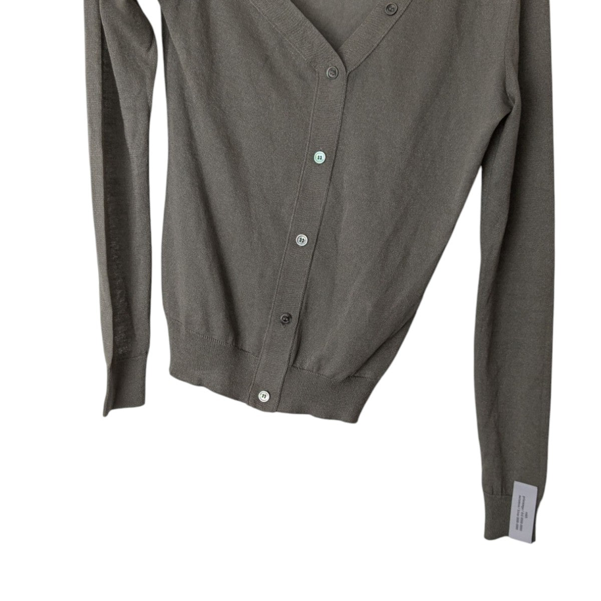 【値下げ】rokh ASYMMETRIC NECK CARDIGAN アシンメトリーラメカーディガン R3CA81 グレー サイズ：XS (代官山店) rokh(ロク) ASYMMETRIC NECK CARDIGANアシンメトリーラメ