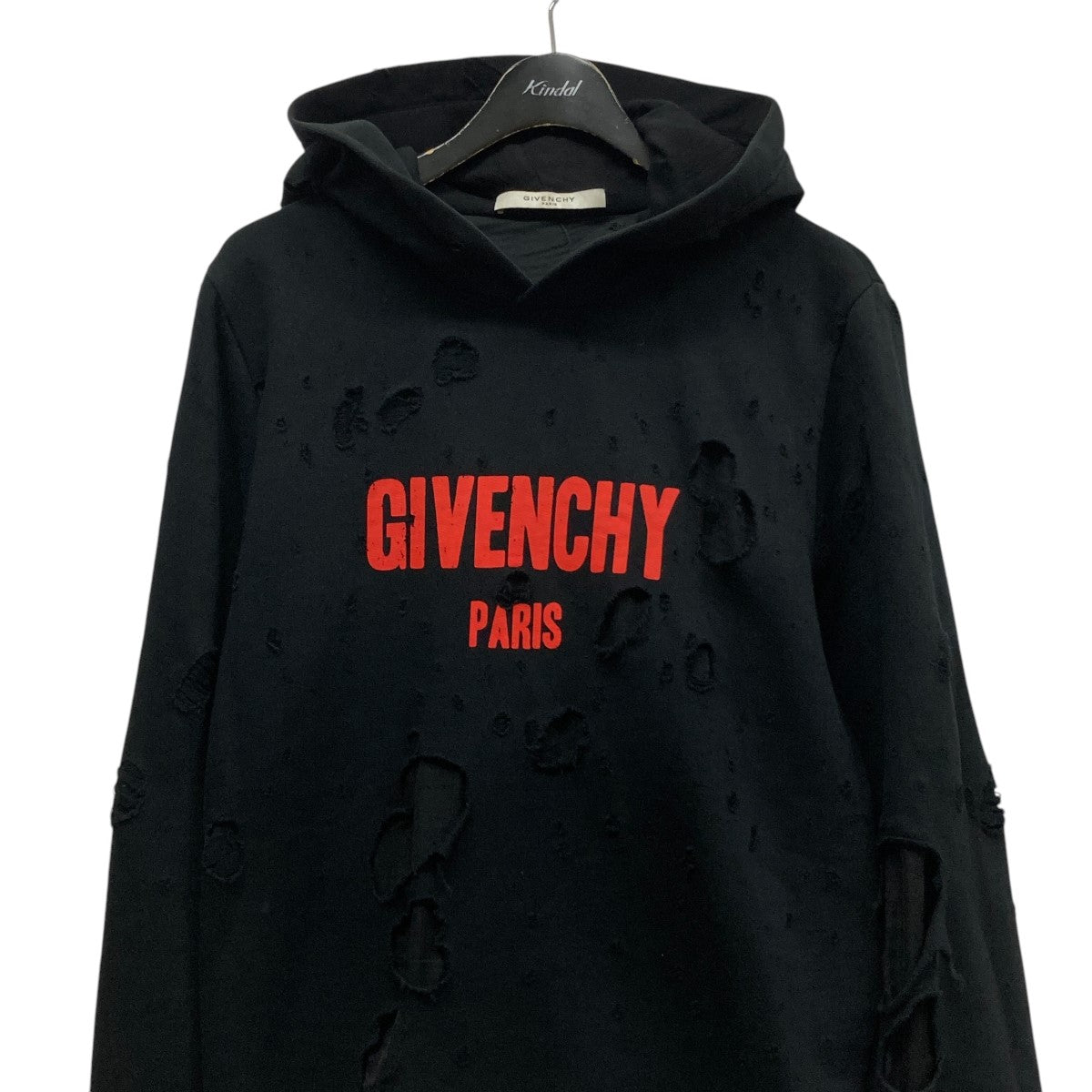 入手困難✨ ジバンシー スウェット パーカー ステッカー レディース ブラック GIVENCHY (ジバンシィ) 裏起毛 ロゴ刺繍 プルオーバー パーカー