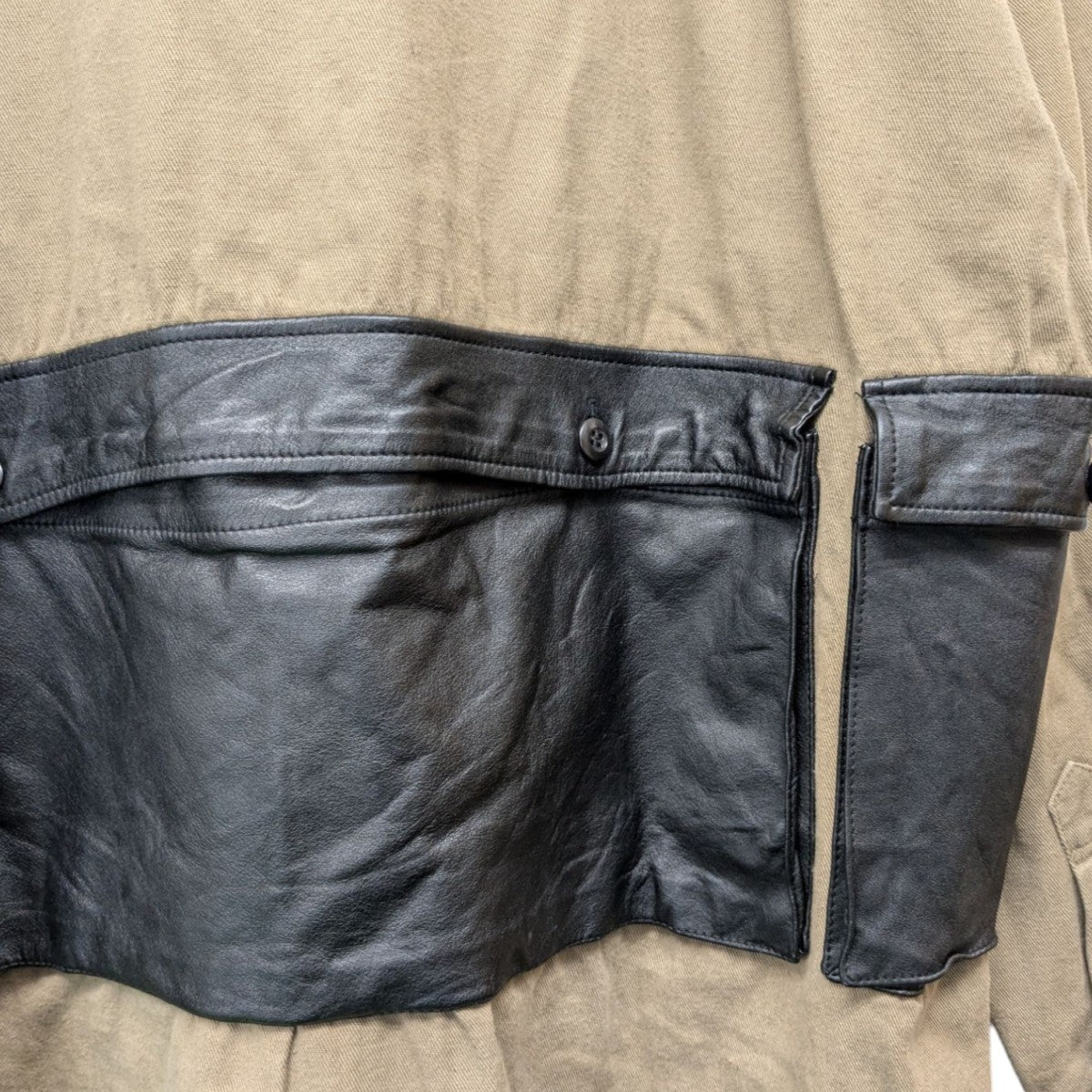 TENBOX(テンボックス) DRUG DEALER SHIRTレザー切替シャツジャケット