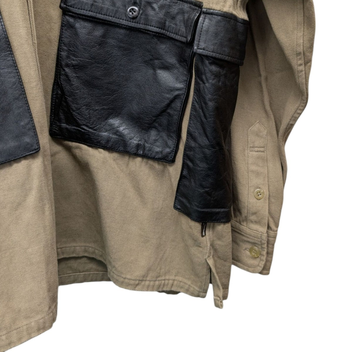 TENBOX(テンボックス) DRUG DEALER SHIRTレザー切替シャツジャケット