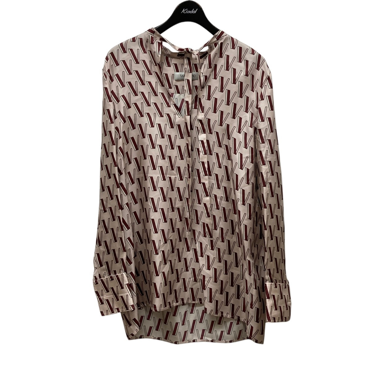 VALENTINO(ヴァレンチノ) VLOGO printed blouse総柄シルク