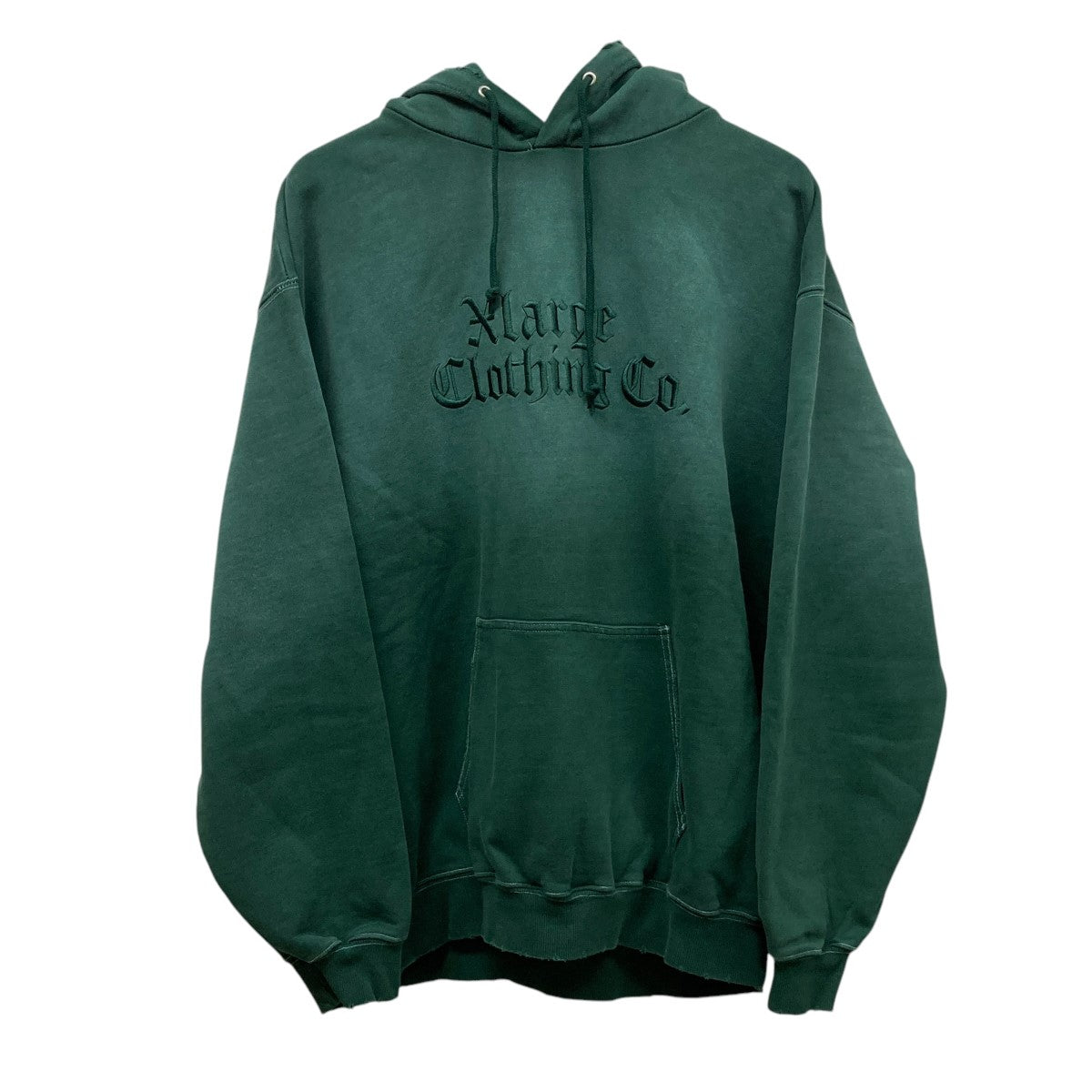 X-LARGE OLD ENGLISH BLEACHED HOODED SWEATSHIRTロゴ刺しゅうダメージ加工パーカー101234012005 古着・中古-1枚目のアイテム画像