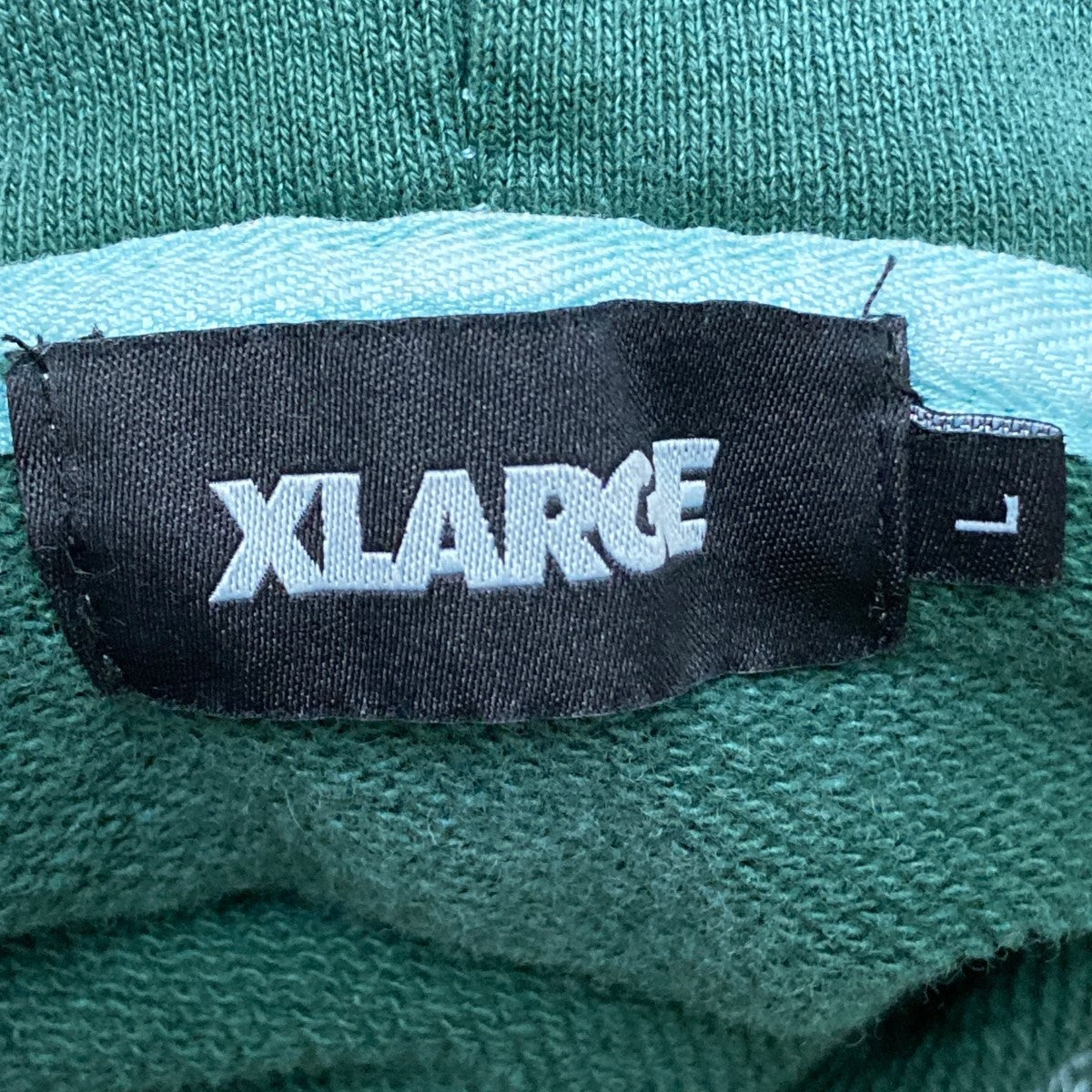 X-LARGE OLD ENGLISH BLEACHED HOODED SWEATSHIRTロゴ刺しゅうダメージ加工パーカー101234012005 古着・中古-5枚目のアイテム画像