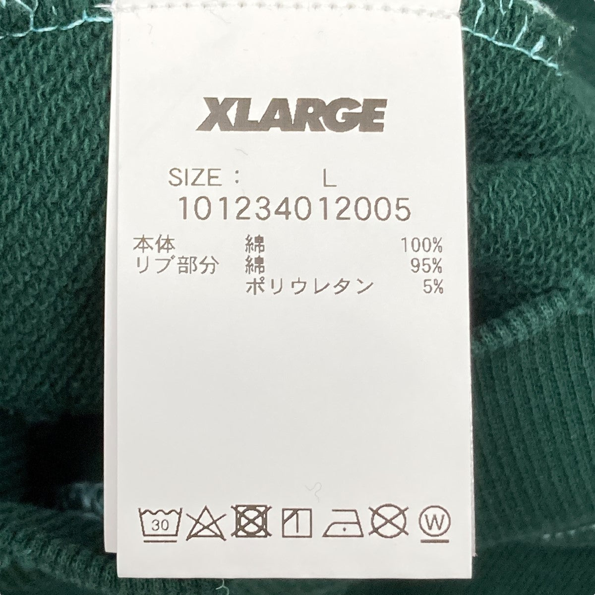 X-LARGE OLD ENGLISH BLEACHED HOODED SWEATSHIRTロゴ刺しゅうダメージ加工パーカー101234012005 古着・中古-6枚目のアイテム画像